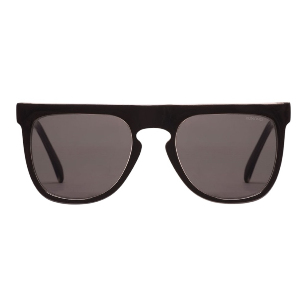 KOMONO Bennet Glossy Black Sunglasses NEW